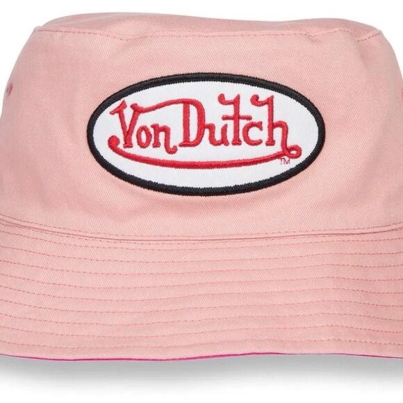 Von Dutch Accessories - Von Dutch Pink Reversible Bucket Hat